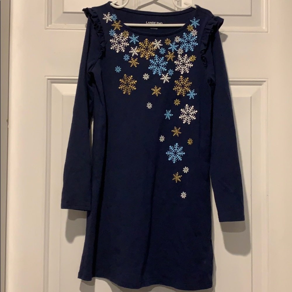Land’s End navy blue dress size 6x-7